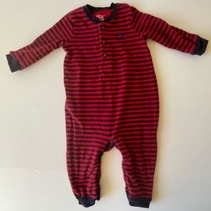Ralph Lauren Red and Navy One Piece - Size 9 months